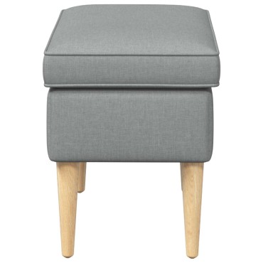 vidaXL Πολυθρόνα Ποδιών Ανοιχτό γκρι 55x35x41cm Πολυεστέρας