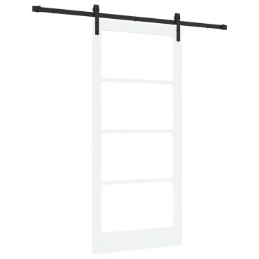 vidaXL Συρόμενη Πόρτα ORKDAL Λευκό και Μαύρο 93 x 202 cm