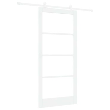 vidaXL Συρόμενη Πόρτα ORKDAL 93 x 202 cm Μασίφ ξύλο πεύκου και γυαλί