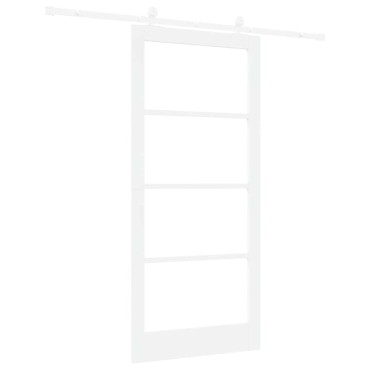 vidaXL Συρόμενη Πόρτα ORKDAL 93 x 202 cm Μασίφ ξύλο πεύκου και γυαλί
