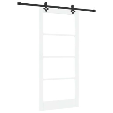 vidaXL Συρόμενη Πόρτα ORKDAL 93 x 202 cm Μασίφ ξύλο πεύκου και γυαλί