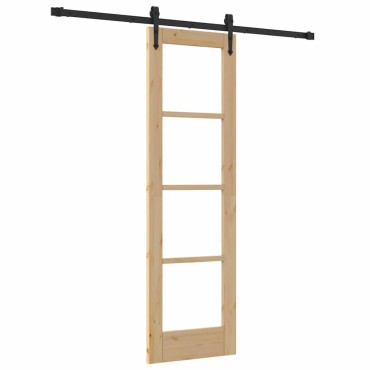 vidaXL Συρόμενη Πόρτα Φυσικό 61 x 198,5 εκ.