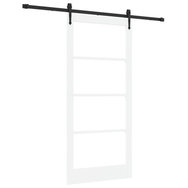 vidaXL Συρόμενη Πόρτα 93 x 202 cm Μασίφ ξύλο πεύκου και γυαλί
