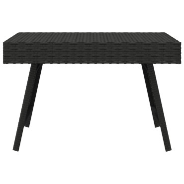 vidaXL Τραπεζάκι Βοηθητικό Πτυσσόμενο Μαύρο 60x40x38cm Συνθ. Ρατάν 1 τεμ.