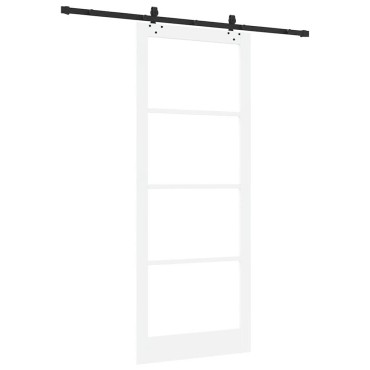 vidaXL Συρόμενη Πόρτα ORKDAL 93 x 232 εκ. Μασίφ ξύλο πεύκου και γυαλί