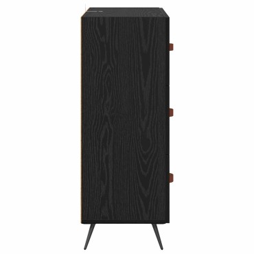vidaXL Κουτί με συρτάρια με συρτάρι Μαύρη Δρυς 69,5x34x90cm