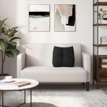 vidaXL Μαξιλάρι Πλάτης Μαύρο 45 x 24 x 50 εκ ύφασμα