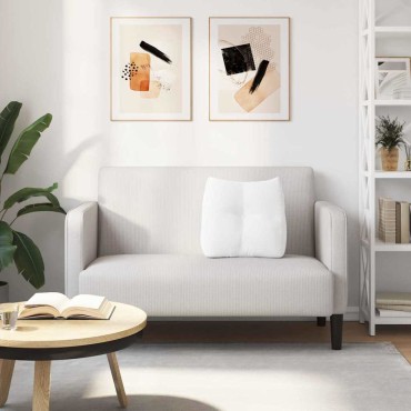 vidaXL Μαξιλάρι Πλάτης Λευκό 45 x 24 x 50 εκ ύφασμα