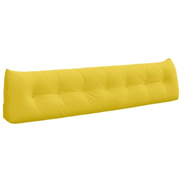 vidaXL Μαξιλάρι Πλάτης Απαλό Κίτρινο 200 x 24 x 50 εκ ύφασμα