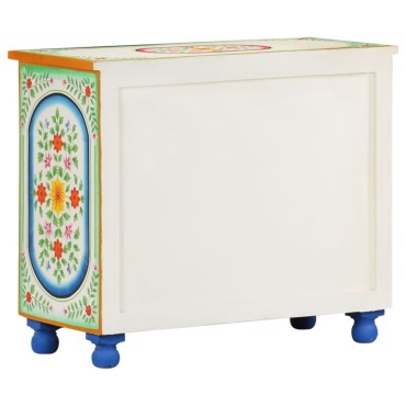 vidaXL Ντουλάπι με Χειροπ. Λεπτομέρειες 70x35x60cm Μασίφ Ξύλο Μάνγκο 1 τεμ.