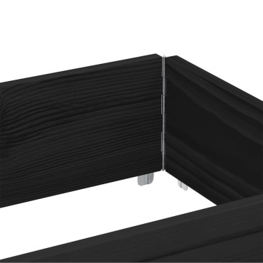 vidaXL Κολάρο Παλέτας Μαύρο 150x50 εκ. από Μασίφ Ξύλο Πεύκου