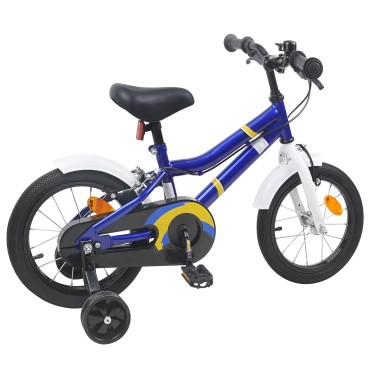 vidaXL Παιδικό Ποδήλατο 12 ίντσες για παιδιά 2-4 ετών Μπλε και άσπρο