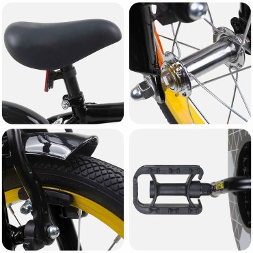 vidaXL Παιδικό Ποδήλατο 14 ίντσες για 3-5 ετών Μαύρο