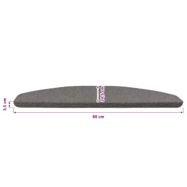 vidaXL Αυτοκόλλητα Ματ Σκαλοπατιών 15 τμχ. 80 x 28 x 3,5 εκ Γκρι