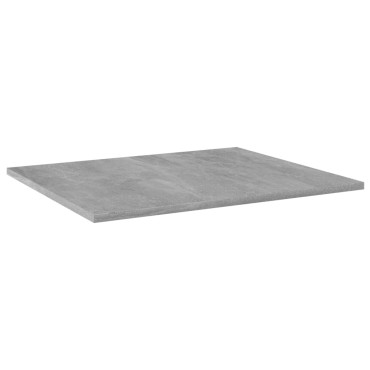vidaXL Ράφια Βιβλιοθήκης 8 τεμ. Γκρι Σκυροδ. 60x50x1,5cm Μοριοσανίδα