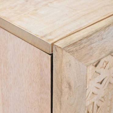 vidaXL Πλαϊνό γραφείο 3 τεμ. 180x33,5x75cm Μασίφ ξύλο μάνγκο