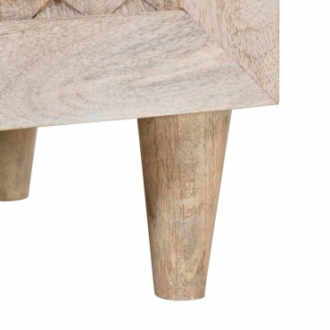 vidaXL Πλαϊνό γραφείο 3 τεμ. 180x33,5x75cm Μασίφ ξύλο μάνγκο