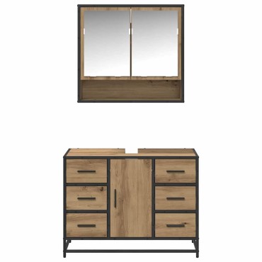 vidaXL Σετ Επίπλων Μπάνιου 2 τεμ. Artisan Oak 80x33x60 εκ