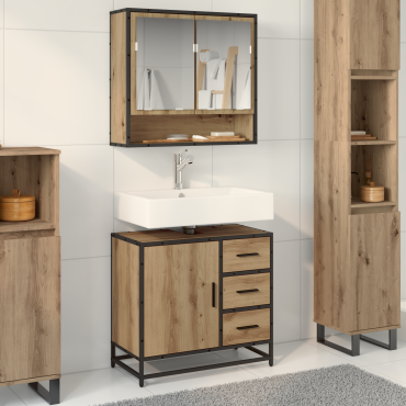 vidaXL Σετ Επίπλων Μπάνιου 2 τεμ. Artisan Oak 65x33x60 εκ