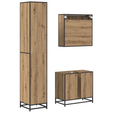 vidaXL Σετ Επίπλων Μπάνιου 3 τμχ. Artisan Oak