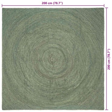 vidaXL Χαλιά χώρου Λαδί 200x200cm Γιούτα