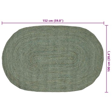 vidaXL Χαλιά χώρου Λαδί 100x152cm Γιούτα