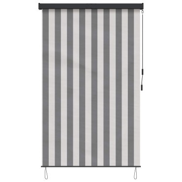 vidaXL Ρόλερ Γκρι και Λευκό 140 x 250 cm Ύφασμα και Αλουμίνιο