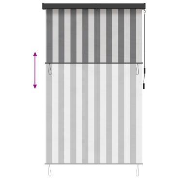 vidaXL Ρόλερ Γκρι και Λευκό 180 x 250 cm Ύφασμα και Αλουμίνιο