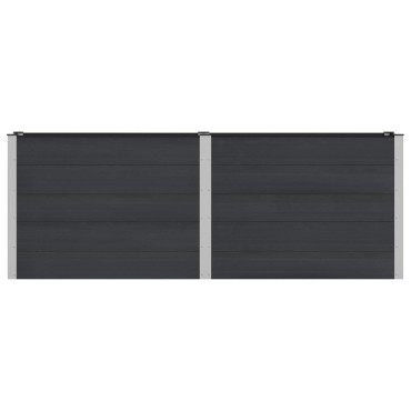 vidaXL Υπερυψωμένη Ζαρντινιέρα Μαύρο 250 x 50 x 91 εκ