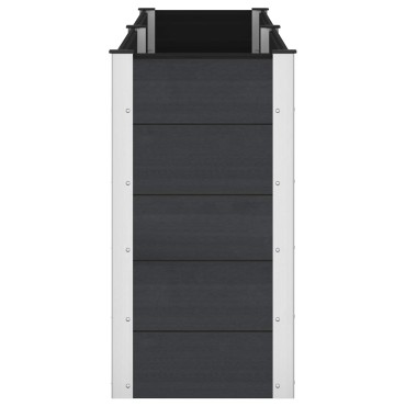 vidaXL Υπερυψωμένη Ζαρντινιέρα Μαύρο 250 x 50 x 91 εκ