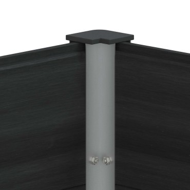 vidaXL Υπερυψωμένη Ζαρντινιέρα Μαύρο 250 x 50 x 91 εκ