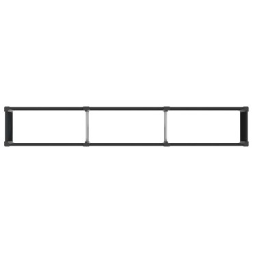 vidaXL Υπερυψωμένη Ζαρντινιέρα Μαύρο 300 x 50 x 54 cm