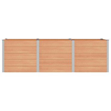vidaXL Υπερυψωμένη Ζαρντινιέρα Καφέ 300 x 100 x 91 cm