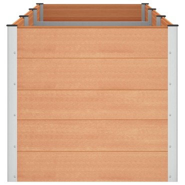 vidaXL Υπερυψωμένη Ζαρντινιέρα Καφέ 300 x 100 x 91 cm