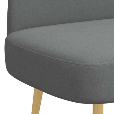 vidaXL Δερμάτινος Πάγκος με Πλάτη Σκούρο γκρι 110x60x76cm