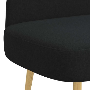 vidaXL Δερμάτινος Πάγκος με Πλάτη Μαύρο 110x60x76cm Πολυεστέρας