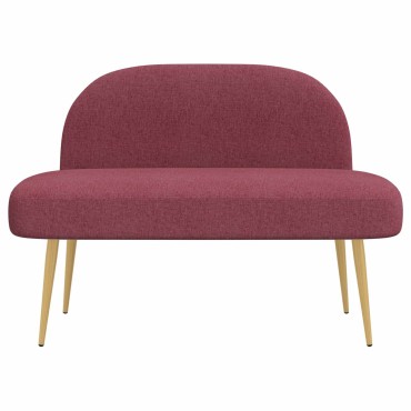 vidaXL Δερμάτινος Πάγκος με Πλάτη Μπορντό 110x60x76cm Πολυεστέρας