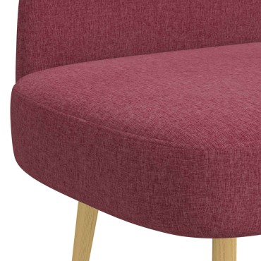 vidaXL Δερμάτινος Πάγκος με Πλάτη Μπορντό 110x60x76cm Πολυεστέρας