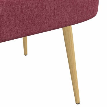 vidaXL Δερμάτινος Πάγκος με Πλάτη Μπορντό 110x60x76cm Πολυεστέρας