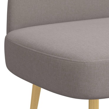 vidaXL Δερμάτινος Πάγκος με Πλάτη Taupe 110x60x76cm