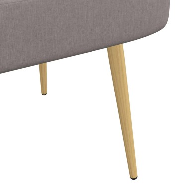 vidaXL Δερμάτινος Πάγκος με Πλάτη Taupe 110x60x76cm