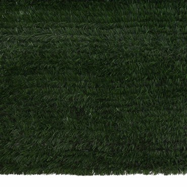 vidaXL Τεχνητός φράκτης Σκούρο Πράσινο 1 x 4 m PVC και Ατσάλι