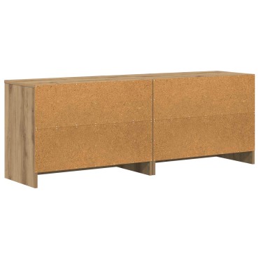 vidaXL Ντουλάπι κρεβατιού με ράφι 2 τεμ. Artisan Δρυς 66x33x48cm