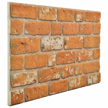 vidaXL Πάνελ τοίχου 10 τμχ. 100 x 50 cm Τούβλο Αφρός EPS