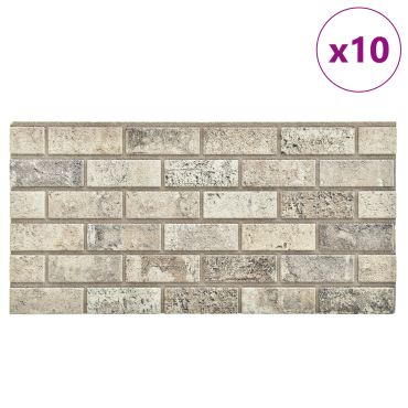 vidaXL Πάνελ τοίχου 10 τμχ. 100 x 50 cm Άμμος Αφρός EPS