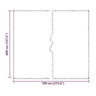 vidaXL Κάλυμμα Φυτών Διαφανές 7 x 4 m PVC