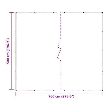 vidaXL Κάλυμμα Φυτών Διαφανές 7 x 5 m PVC