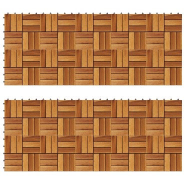 vidaXL Πλάκα Κατασκευής 20 τμχ. Καφέ 30 x 30 cm Ξύλο Ακακίας