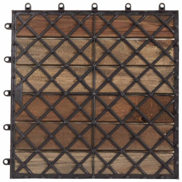 vidaXL Πλάκα Κατασκευής 20 pcs Γκρι 30 x 30 cm Ξύλο Ακακίας