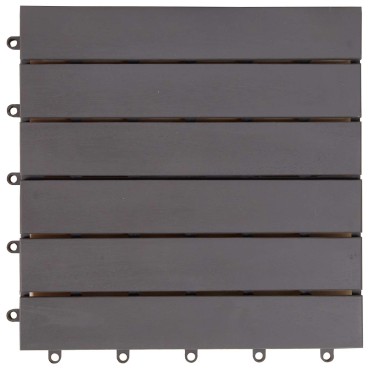 vidaXL Πλάκα Κατασκευής 30 pcs Γκρι 30 x 30 cm Ξύλο Ακακίας